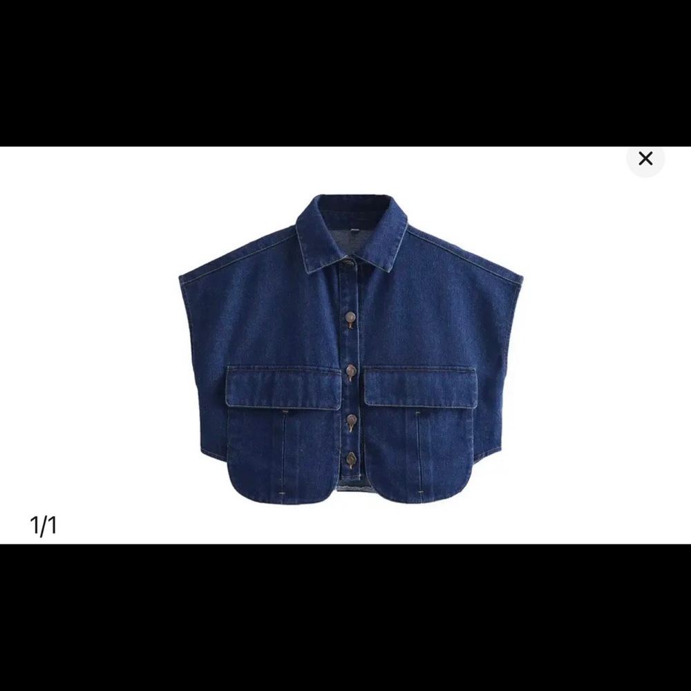 Zara Style Jean Vest (S Size)